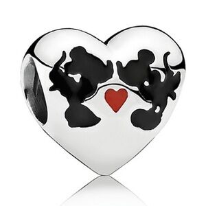 Heart-Shaped Mickey & Minnie Pandora Charm